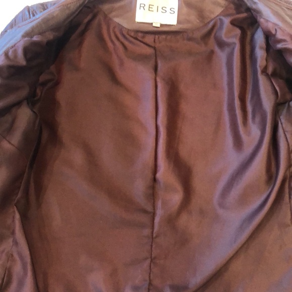 Burgundy Reiss lamb leather jacket - Picture 4 of 5
